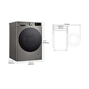 LG Lavasecadora inteligente AI Direct Drive™, Turbowash 360º, 9/6kg, 1400rpm, Un 10% más eficiente que  A(lavado) /D(secado), Inox, Serie 700, F4DR7009AGS