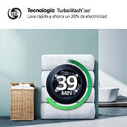 LG Lavasecadora inteligente AI Direct Drive™, Turbowash 360º, 9/6kg, 1400rpm, Un 10% más eficiente que  A(lavado) /D(secado), Inox, Serie 700, F4DR7009AGS