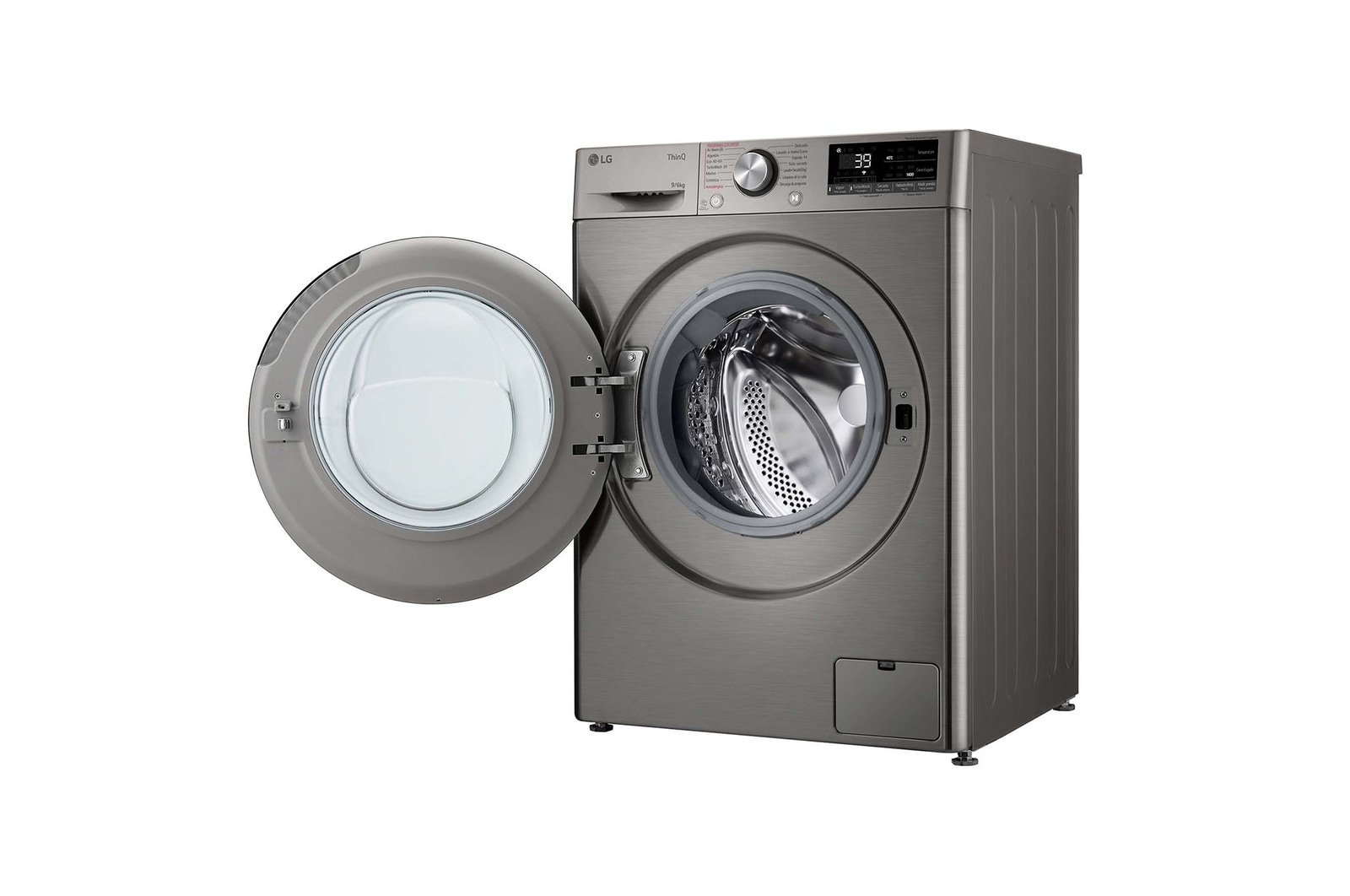 LG Lavasecadora inteligente AI Direct Drive™, Turbowash 360º, 9/6kg, 1400rpm, Un 10% más eficiente que A(lavado) /D(secado), Inox, Serie 700, F4DR7009AGS