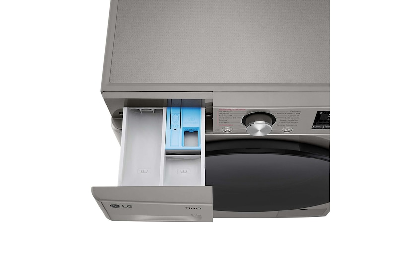 LG Lavasecadora inteligente AI Direct Drive™, Turbowash 360º, 9/6kg, 1400rpm, Un 10% más eficiente que A(lavado) /D(secado), Inox, Serie 700, F4DR7009AGS