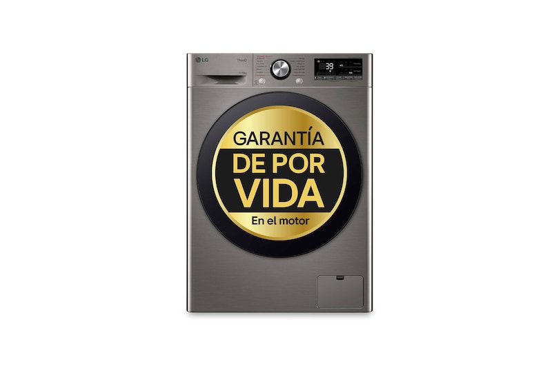 Vista frontal de Lavasecadora inteligente AI Direct Drive TM, Turbowash 360º, 11/6kg, 1400rpm,  Un 10% más eficiente que  A(lavado) /D(secado) Inox antihuellas, Serie 700 F4DR7011AGS