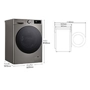 LG Lavasecadora inteligente AI Direct Drive TM, Turbowash 360º, 11/6kg, 1400rpm,  Un 10% más eficiente que  A(lavado) /D(secado) Inox antihuellas, Serie 700, F4DR7011AGS