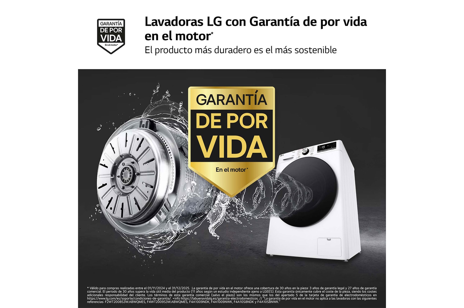 LG Lavasecadora inteligente AI Direct Drive TM, Turbowash 360º, 11/6kg, 1400rpm,  Un 10% más eficiente que  A(lavado) /D(secado) Blanca, Serie 700, F4DR7011AGW