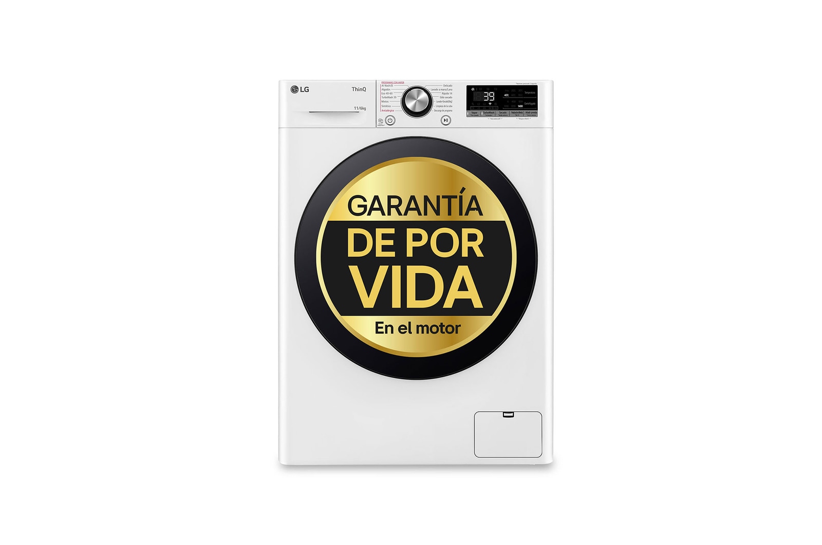 LG Lavasecadora inteligente AI Direct Drive TM, Turbowash 360º, 11/6kg, 1400rpm, Un 10% más eficiente que A(lavado) /D(secado) Blanca, Serie 700, F4DR7011AGW