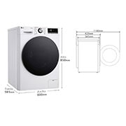 LG Lavasecadora inteligente AI Direct Drive TM, Turbowash 360º, 11/6kg, 1400rpm,  Un 10% más eficiente que  A(lavado) /D(secado) Blanca, Serie 700, F4DR7011AGW