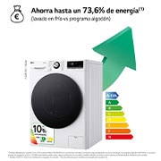 LG Lavasecadora inteligente AI Direct Drive TM, Turbowash 360º, 11/6kg, 1400rpm,  Un 10% más eficiente que  A(lavado) /D(secado) Blanca, Serie 700, F4DR7011AGW