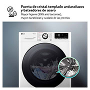LG Lavasecadora inteligente AI Direct Drive TM, Turbowash 360º, 11/6kg, 1400rpm,  Un 10% más eficiente que  A(lavado) /D(secado) Blanca, Serie 700, F4DR7011AGW