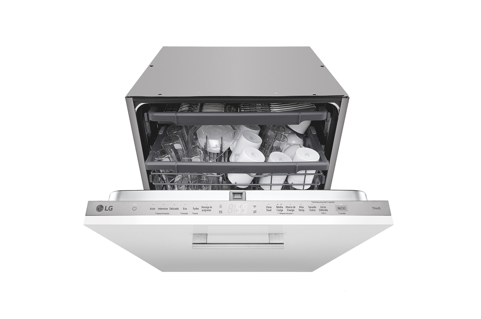Front view of 60cm QuadWash™ Integrated Dishwasher with Easy Rack™ Plus. (DB243TX.AASQEES)
