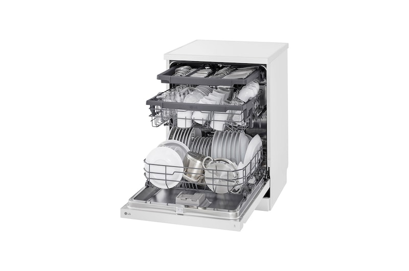 LG Lavavajillas LG QuadWashTM, Blanco , D, DF243FW.ABWQEES