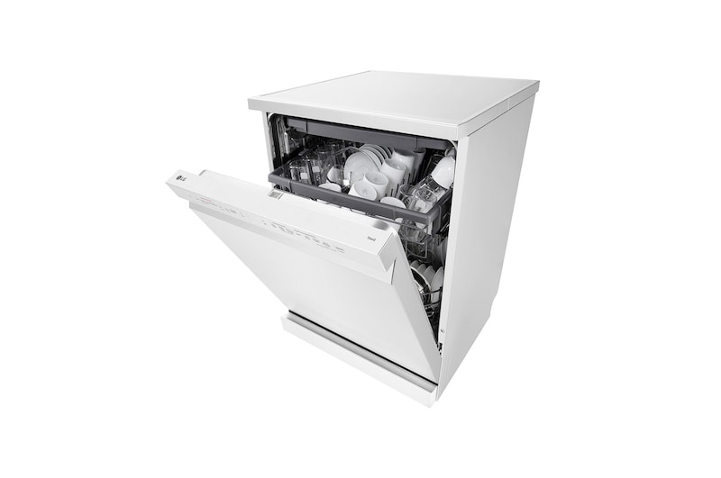 LG Lavavajillas LG QuadWash™, con lavado a  vapor, Blanco, D, DF243FWS