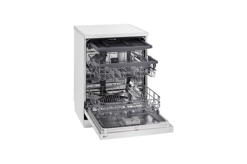 LG Lavavajillas LG QuadWash™, con lavado a  vapor, Blanco, D, DF243FWS