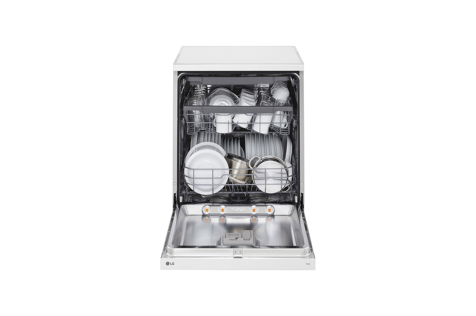 LG Lavavajillas LG QuadWash™, con lavado a  vapor, Blanco, D, DF243FWS