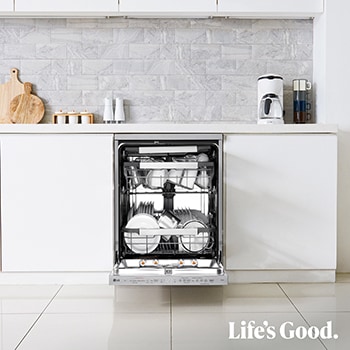 LG Lavavajillas LG QuadWashᵀᴹ Steam, Inox antihuellas, Un 10% más eficiente que A, con lavado a vapor y tercera bandeja, DF587HVS