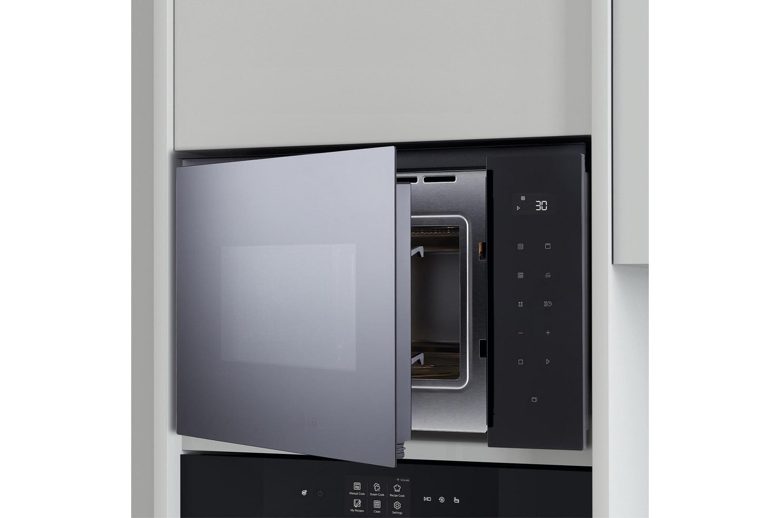 LG Microondas Grill Integración 25 L . 900W Interior de acero inoxidable, MGBZ2593F