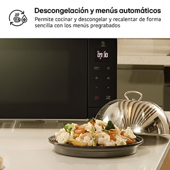 LG Microondas Grill 900W de 30l, Negro, MH7032JAS