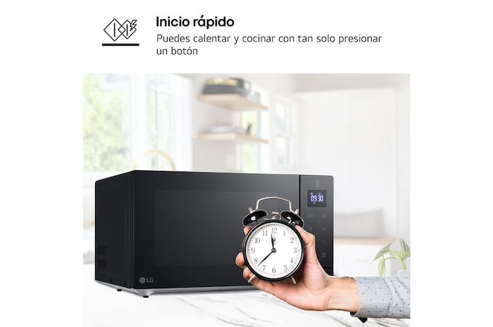 LG Microondas Grill 900W de 30l, Negro, MH7032JAS