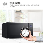 LG Microondas Grill 900W de 30l, Negro, MH7032JAS