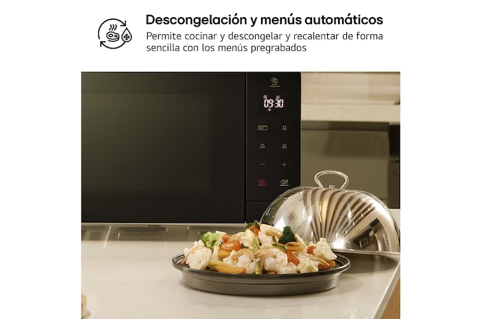 LG Microondas Grill 900W de 30l, Negro, MH7032JAS