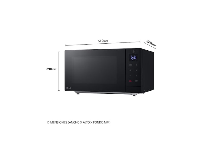 LG Microondas Grill 900W de 30l, Negro, MH7032JAS