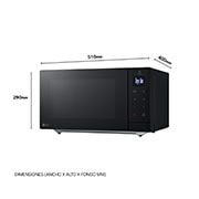 LG Microondas Grill 900W de 30l, Negro, MH7032JAS
