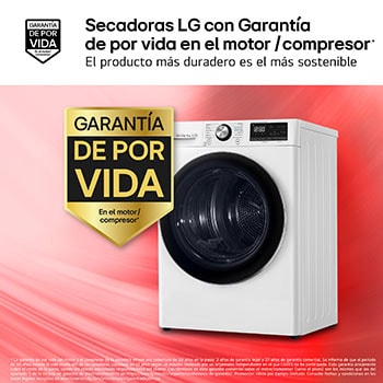LG Secadora 8kg, C, con Bomba de calor Dual Inverter, Blanca, Serie 900, RC80V9AV2W
