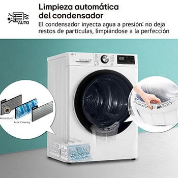 LG Secadora 8kg, C, con Bomba de calor Dual Inverter, Blanca, Serie 900, RC80V9AV2W