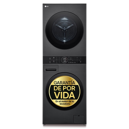 LG Outlet Washtower: torre de lavado y secado "Todo en 1". 12kg (lavado)/10kg (secado), 10% más eficiente que A (lavado)/A+++ (secado)., WT1210BBF.OUTLET