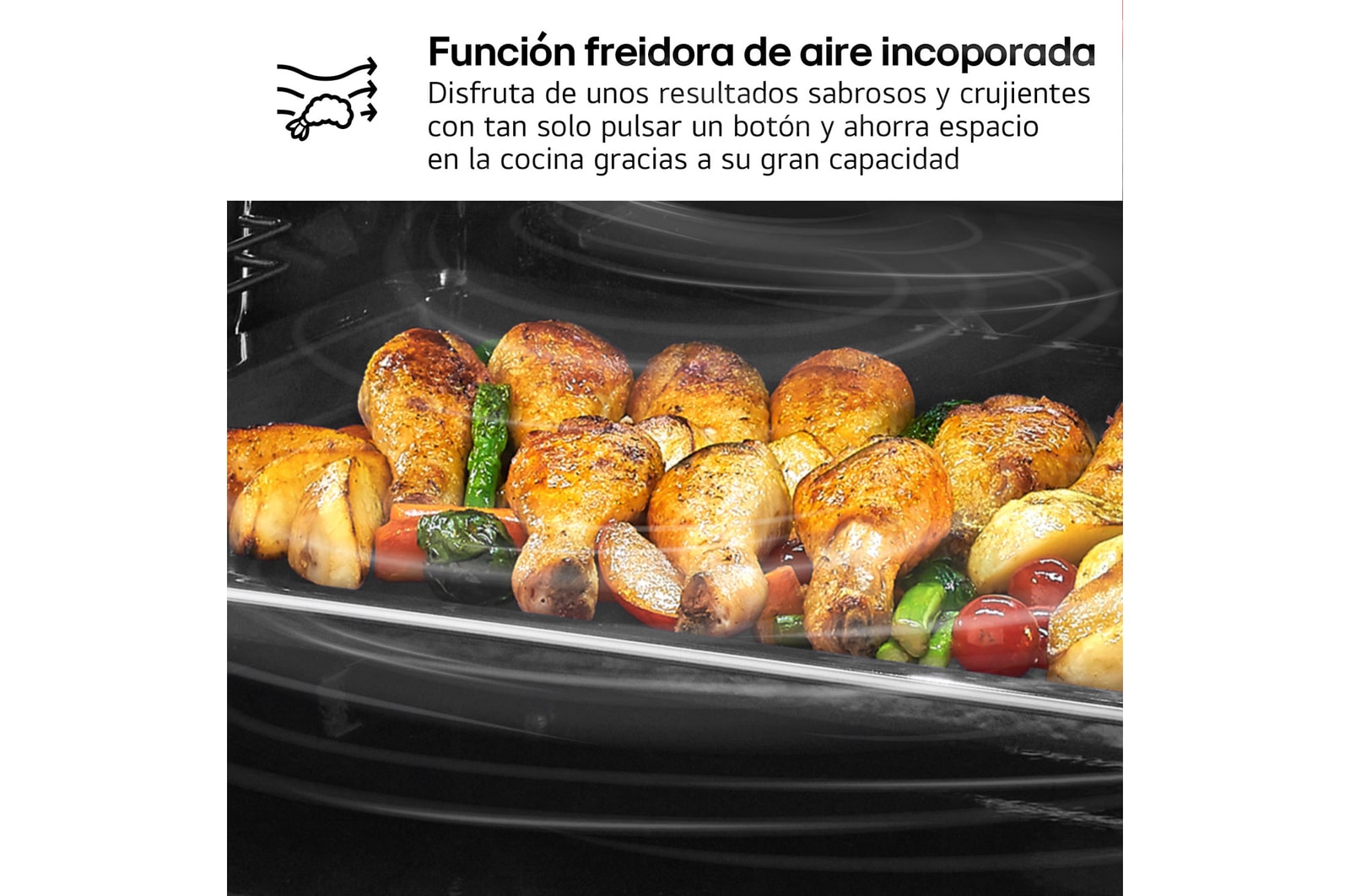 front view of lg ws5d7230s with food