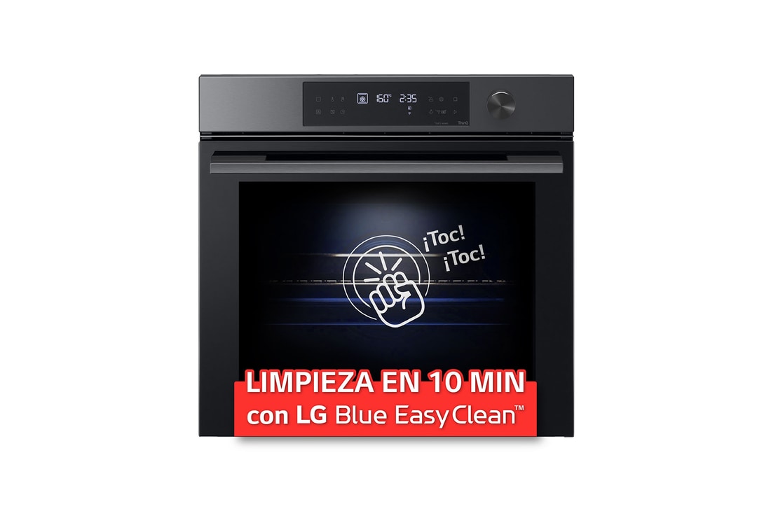 LG Horno Pirolítico Instaview 76L A+ con sistema de limpieza Blue EasyClean, guías, acero negro mate, WS7D7632WB