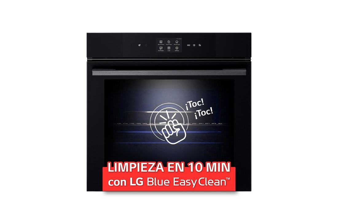 LG Horno Instaview Vapor 100% 76L A++ con sistema de limpieza Blue EasyClean, cristal negro mate, WS9D7672WM