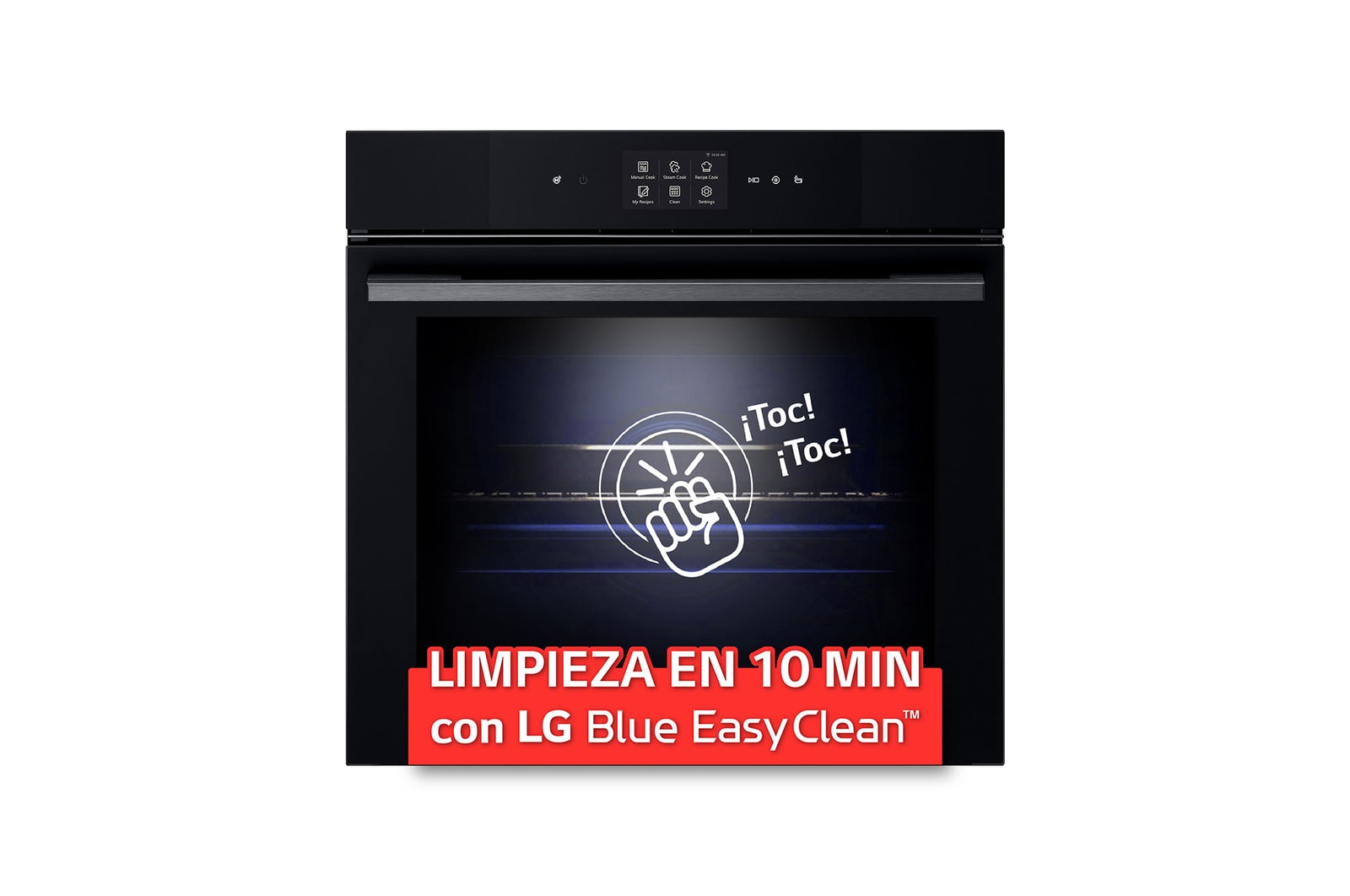 Vista frontal de Horno LG Instaview 76 litros A&#43;&#43;  Freidora de Aire WSED7667M