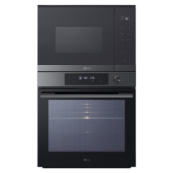 LG Conjunto de horno y microondas Black Glass Edition, WSMG7625BB.SET