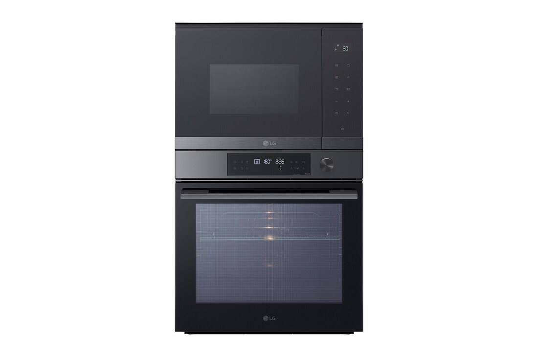 LG Conjunto de horno y microondas Black Glass Edition, WSMG7625BB.SET