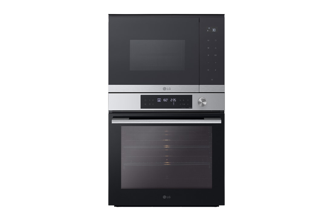LG Conjunto de horno y microondas Black Glass Edition, WSMG7625SD.SET