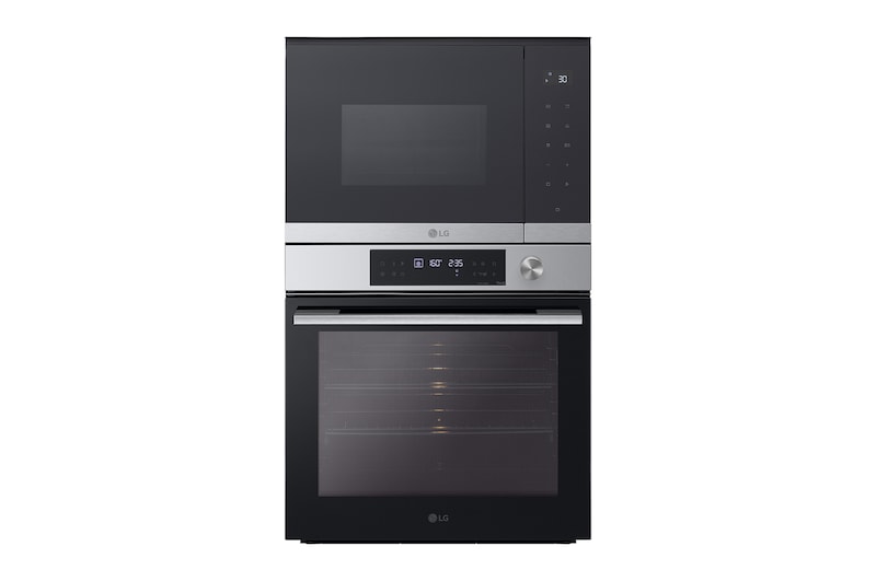 LG Conjunto de horno y microondas, Clasificación A+, Black Glass Edition, WSMG7625SD.SET