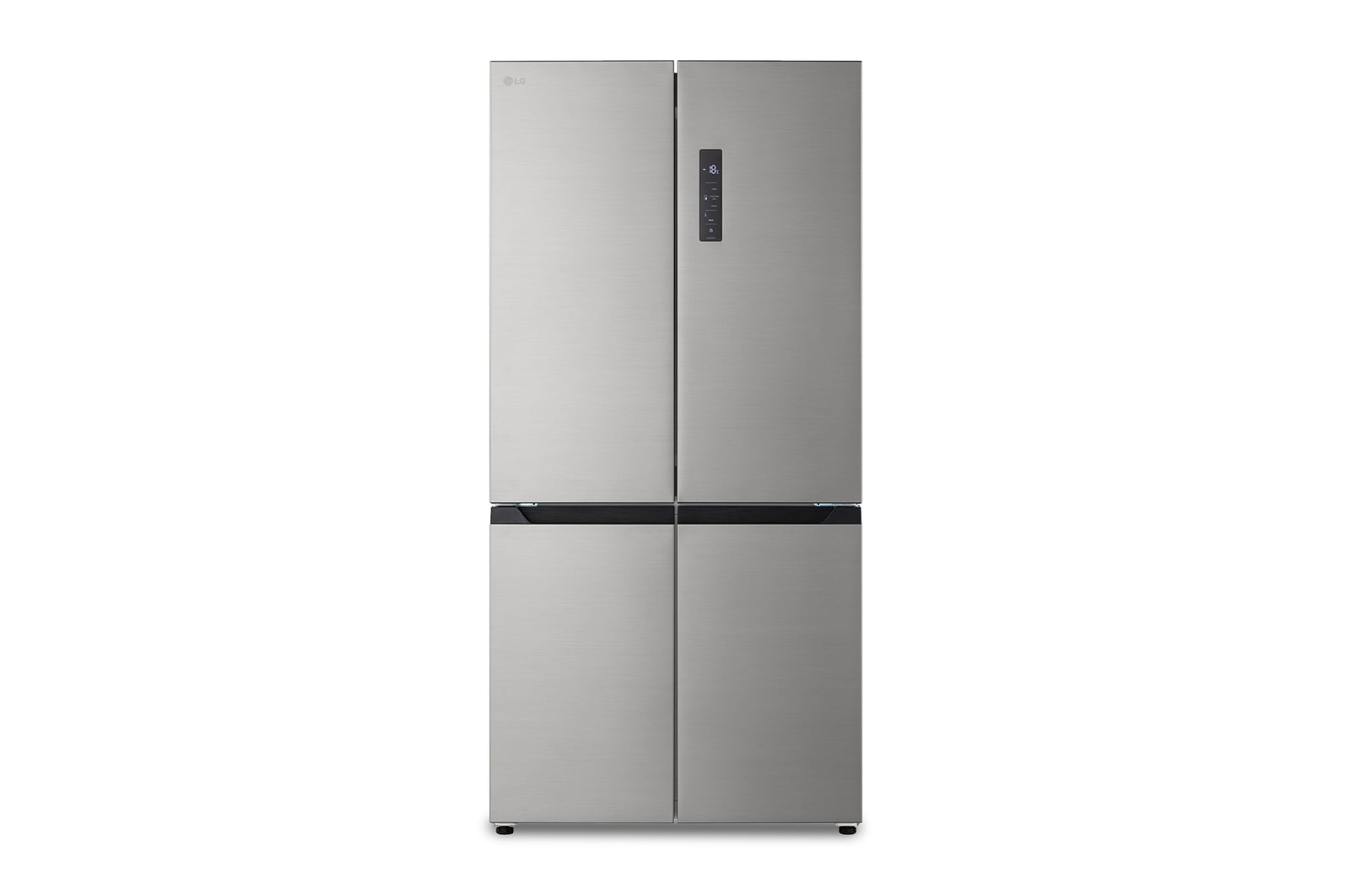 Vista frontal de Frigorífico American Combi | LG GMM42PYBEH, Total No Frost, Clasificación E, 474 L, Inox Antihuellas GMM42PYBEH