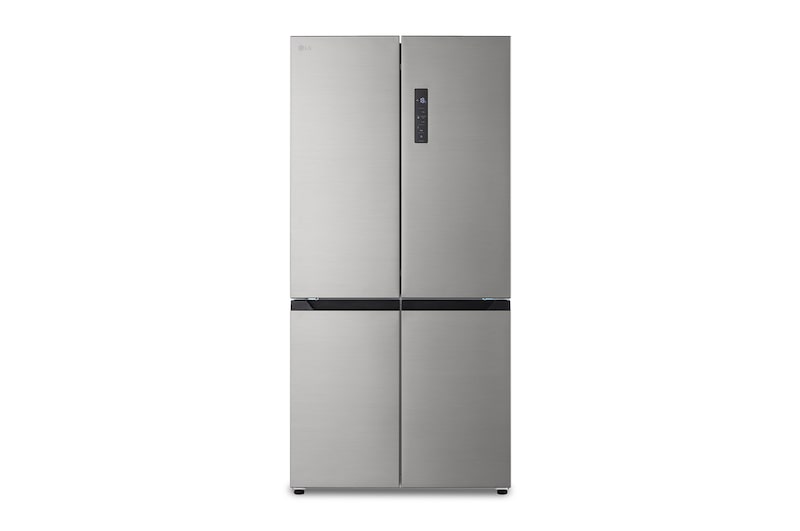 Vista frontal de Frigorífico American Combi | LG GMM42PYBEH, Total No Frost, Clasificación E, 474 L, Inox Antihuellas GMM42PYBEH