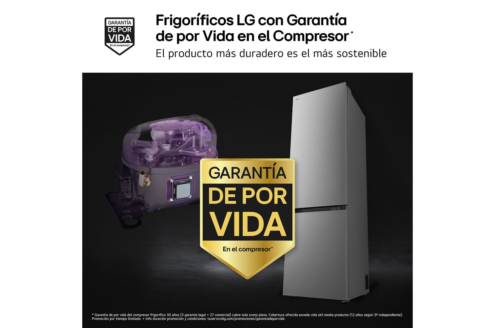 frigorificos LG con Garantia de por Vida en el Compresor