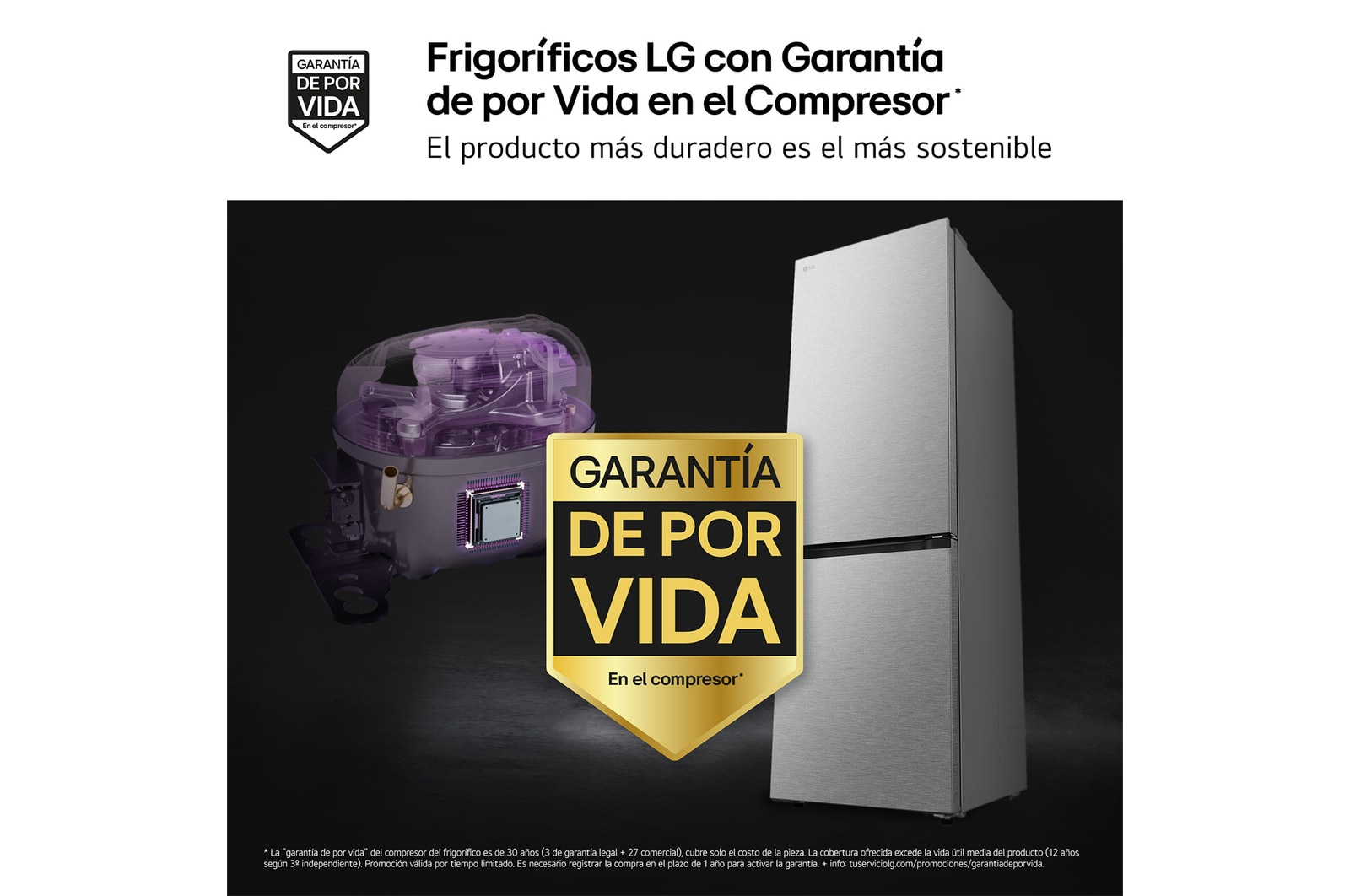 frigorificos LG con Garantia de por Vida en el Compresor