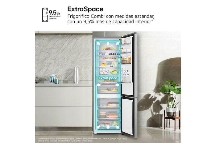 Frigorífico XXL con Extraspace
