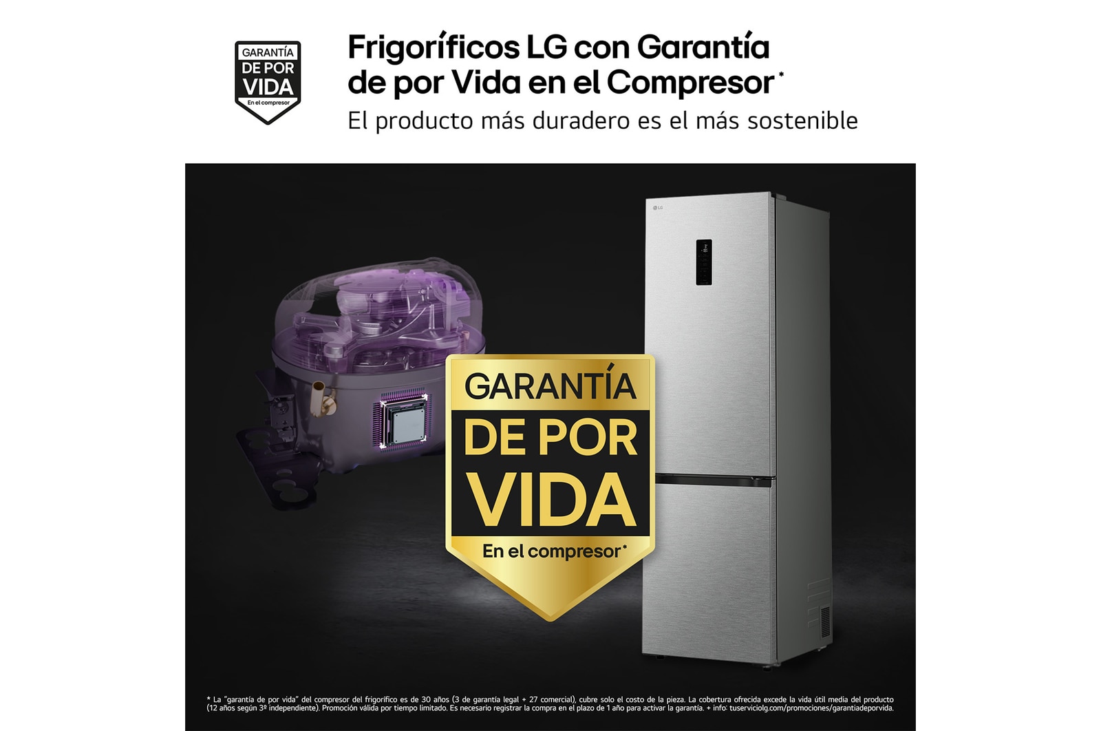 Frigorífico Combi | LG GBBS727BMB DoorCooling+,  2,03m, capacidad de 375l, Serie 700, Clasificación B, acero texturizado antihuellas