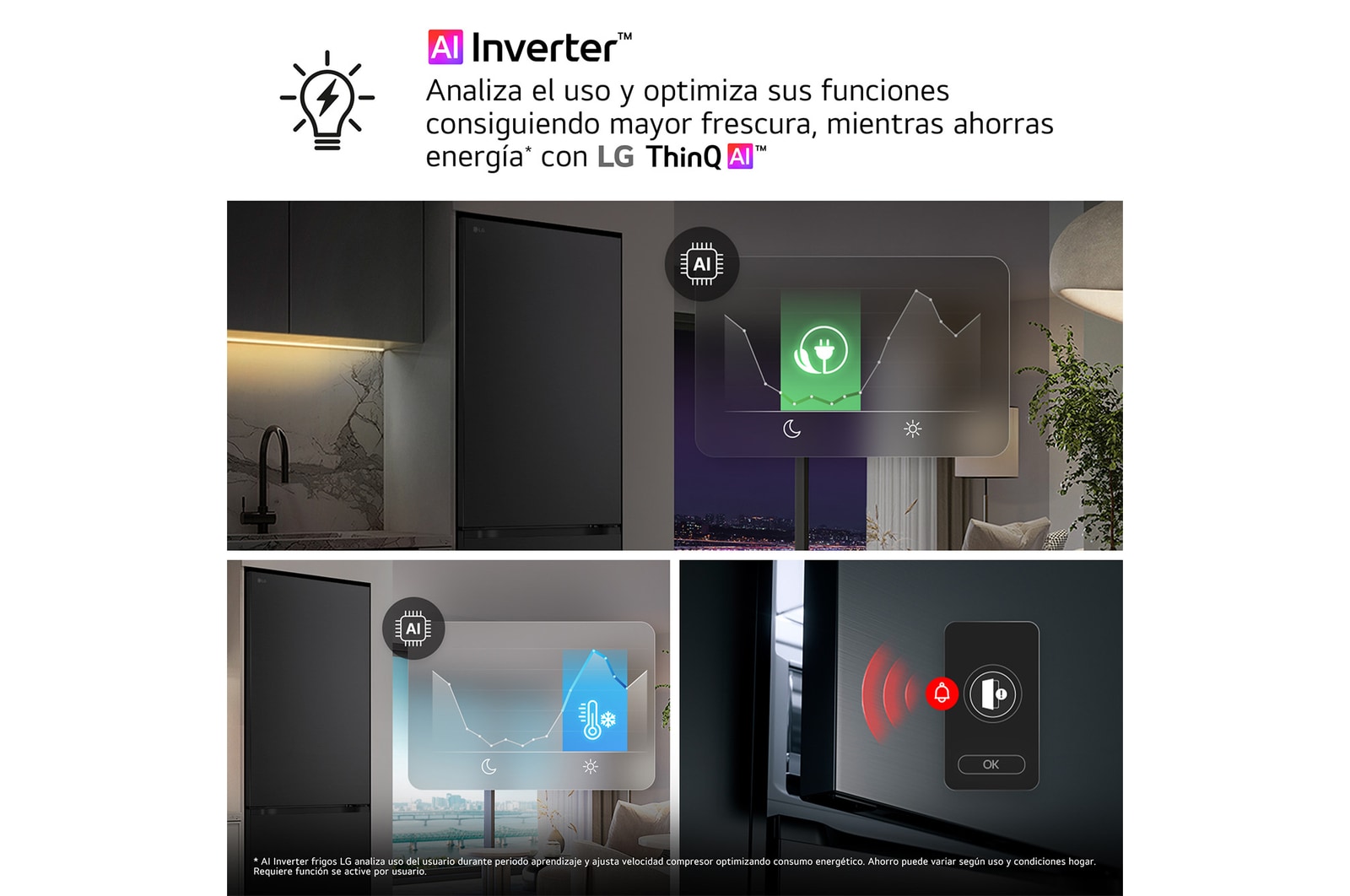Frigorífico Combi | LG GBBS727BMB DoorCooling+,  2,03m, capacidad de 375l, Serie 700, Clasificación B, acero texturizado antihuellas