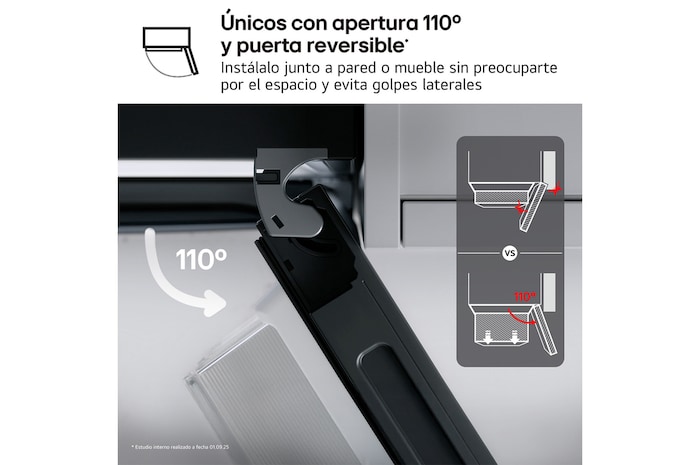 Frigorífico Combi | LG GBBS727BMB DoorCooling+, 2,03m, capacidad de 375l, Serie 700, Clasificación B, acero texturizado antihuellas