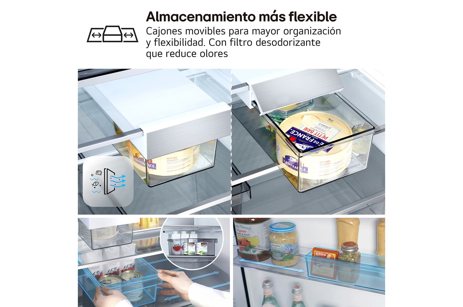 Frigorífico Combi | LG GBBS727BMB DoorCooling+,  2,03m, capacidad de 375l, Serie 700, Clasificación B, acero texturizado antihuellas