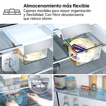 Frigorífico Combi | LG GBBS727BMB DoorCooling+,  2,03m, capacidad de 375l, Serie 700, Clasificación B, acero texturizado antihuellas