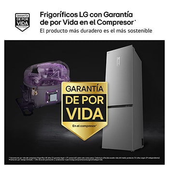 Frigoríficos LG con Garantía de por Vida en el Compresor*
