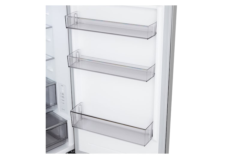 LG Outlet Frigorífico Combi | LG DoorCooling+,  1.86m de 333l, Serie 200, Clasificación D, Inox antihuellas, GBBSJ10DPY.OUTLET
