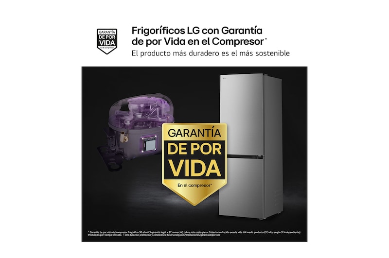 Garantía de por vida en el compresor*