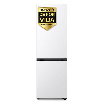Vista frontal de Frigorífico Combi | LG GBBSJ10DSW DoorCooling+,  1.86m de 333l, Serie 200, Clasificación D, Blanco GBBSJ10DSW