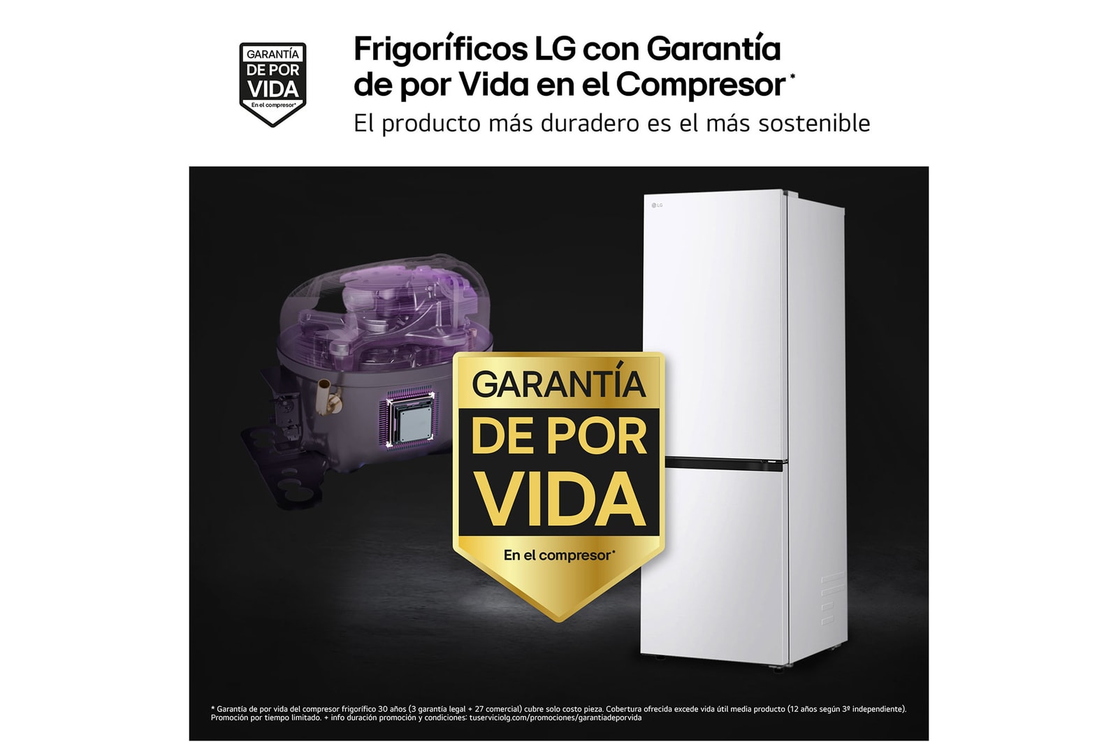 Garantía de por vida en el compresor